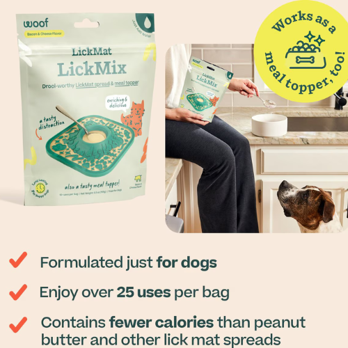 Woof Pet LickMix Bacon & Cheese Dog Treat 5.5 oz