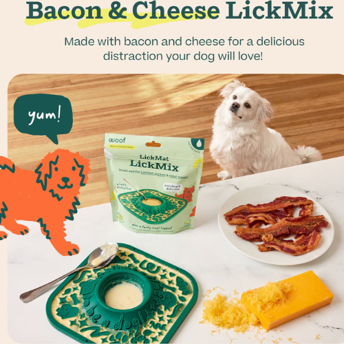 Woof Pet LickMix Bacon & Cheese Dog Treat 5.5 oz