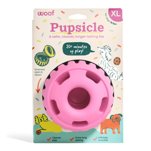 Woof Pet Pupsicle Birthday Party Pink Dog Toy