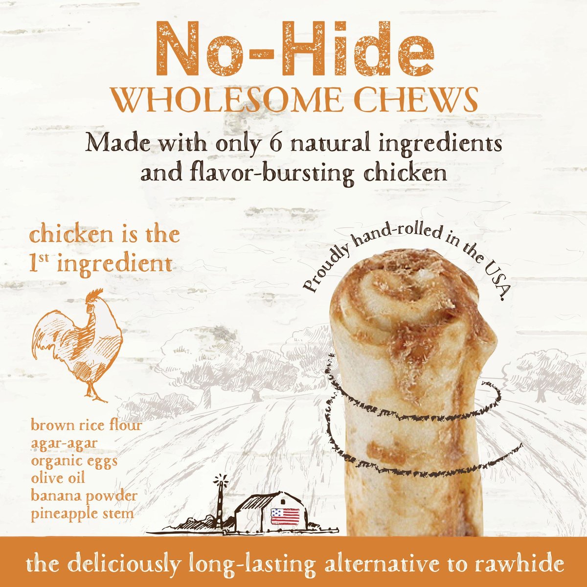 Earth Animal No-Hide Chicken Stix Dog Treats 10pk - Mutts & Co.