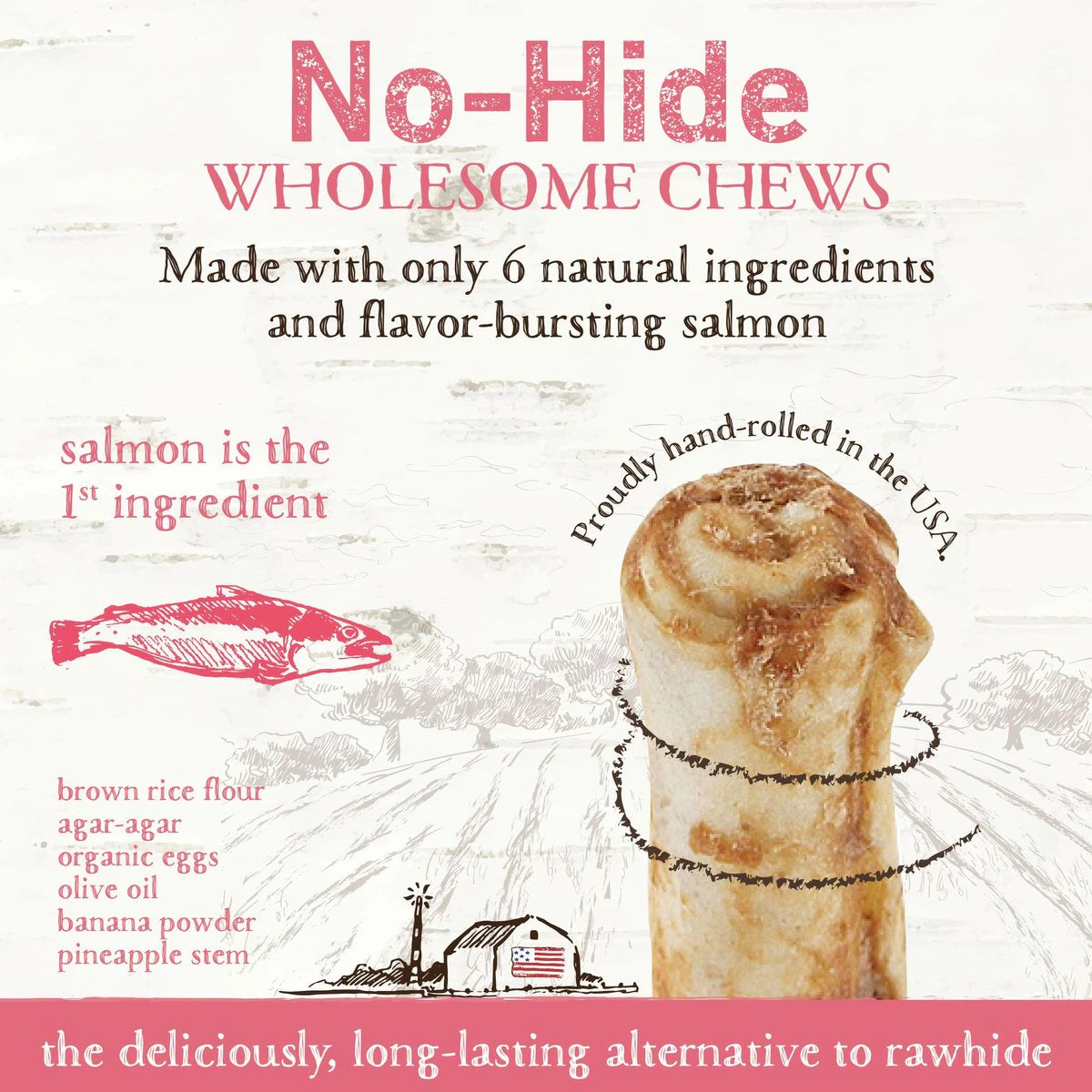 Earth Animal No-Hide Salmon Chew Bulk - Mutts & Co.