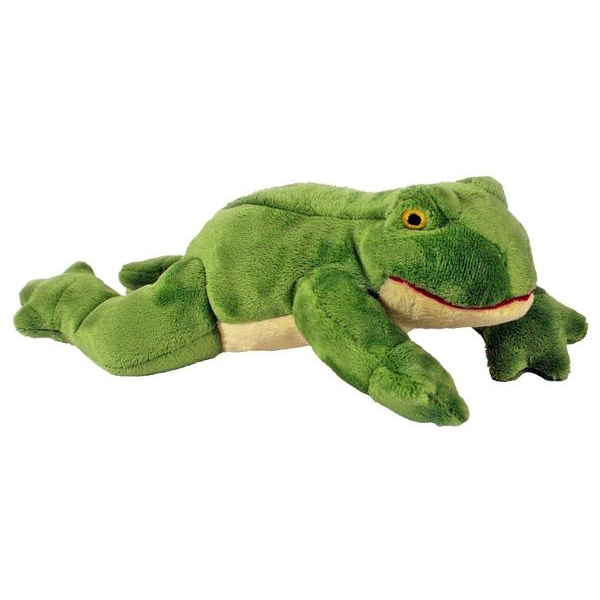 Fluff & Tuff Olive Frog 10" Plush Dog Toy - Mutts & Co.