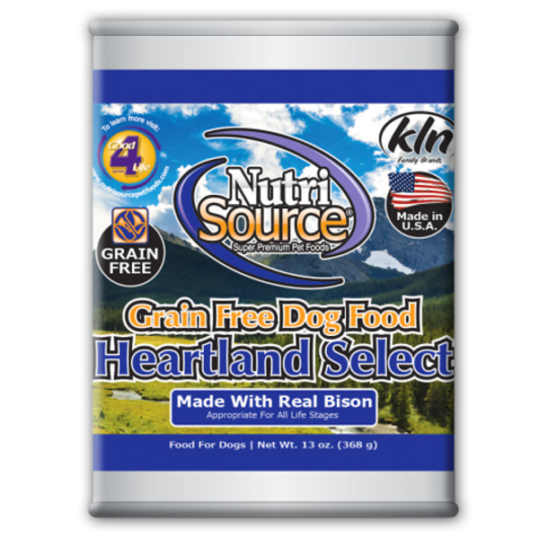 NutriSource Grain-Free Heartland Select Formula Canned Dog Food 13-oz - Mutts & Co.