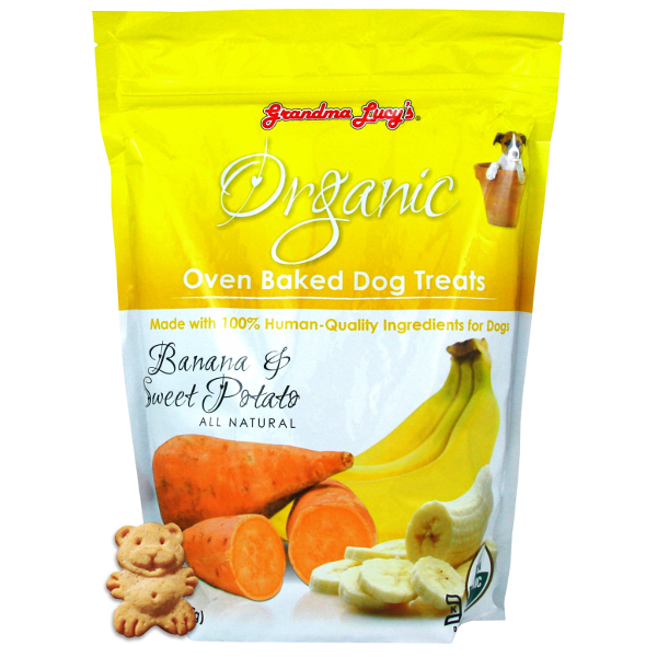 Grandma Lucy's Organic Banana & Sweet Potato Oven Baked Dog Treats, 14-oz bag - Mutts & Co.