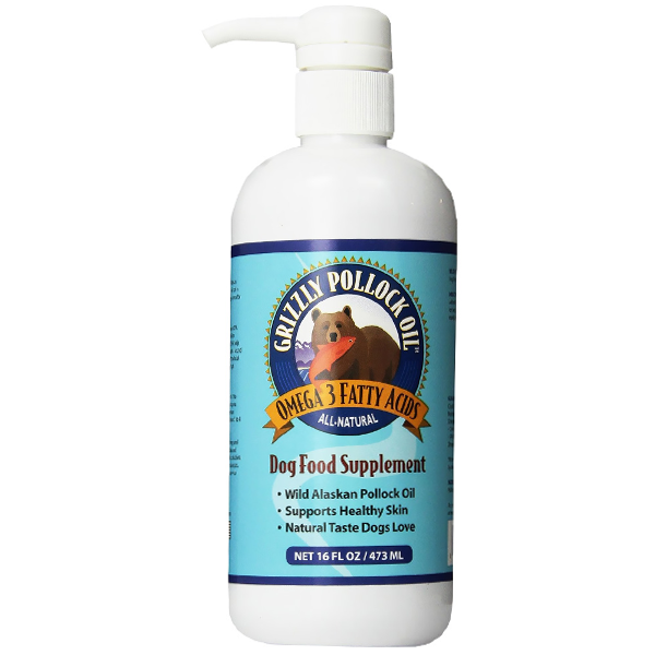 Grizzly Pollock Oil Dog Food Supplement 16 oz - Mutts & Co.