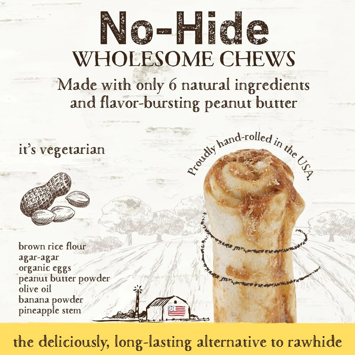 Earth Animal No Hide Peanut Butter Stix Dog Treats 10pk - Mutts & Co.