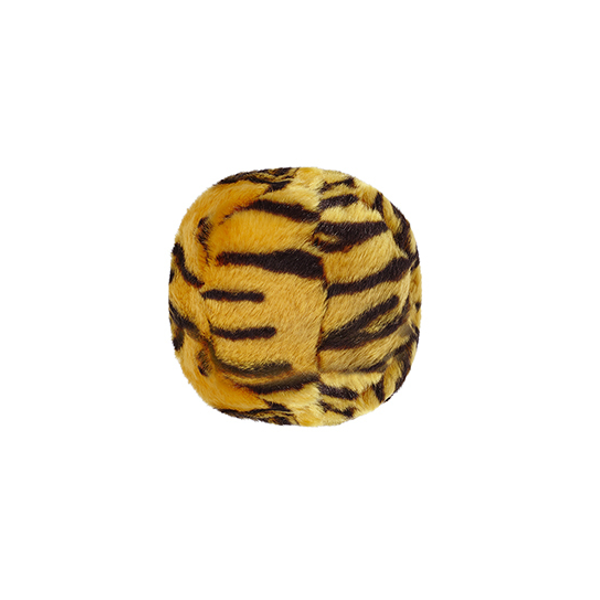 Fluff & Tuff Tiger Ball 5.5" Plush Dog Toy - Mutts & Co.