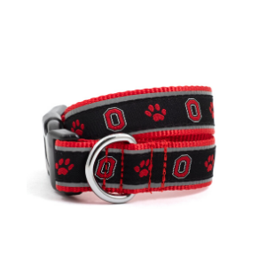 The License House OSU Block O Paw Print Dog Collar - Mutts & Co.
