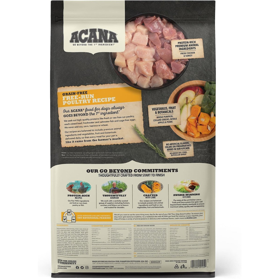 Acana Heritage Free-Run Poultry Grain-Free Dog Food - Mutts & Co.