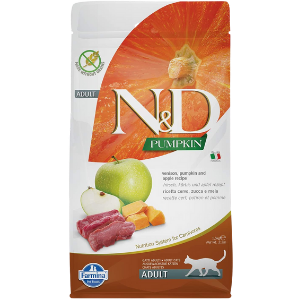 Farmina Natural & Delicious Venison, Pumpkin, and Apple Grain-Free Formula Dry Cat Food - Mutts & Co.