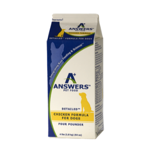Answers Pet Food Detailed Formula Chicken Raw Frozen Dog Food 4 lb Carton - Mutts & Co.