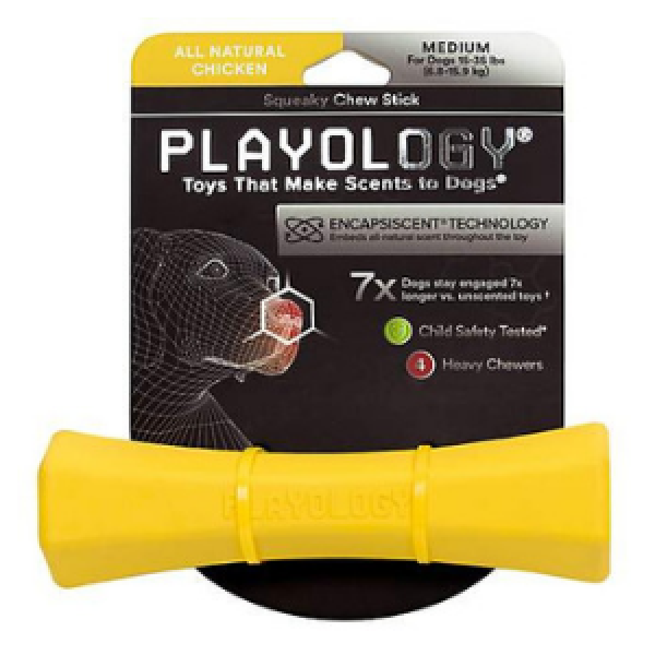 Playology Squeaky Chew Stick Dog Toy Chicken - Mutts & Co.