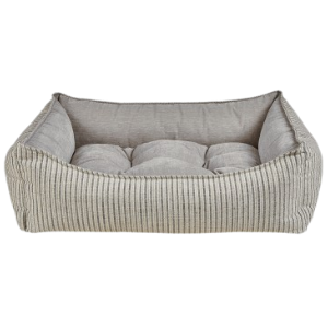 Bowsers Scoop Dog Bed Microlinen Augusta Ticking - Mutts & Co.
