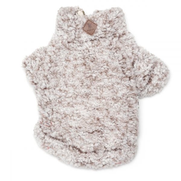 The Worthy Dog Quarter Zip Pullover- Wubby Fleece Ivory - Mutts & Co.