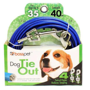 Boss Pet Medium Dog Tie-Out - Mutts & Co.