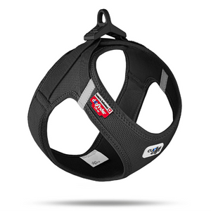 Curli Clasp Air-Mesh Vest Dog Harness Black - Mutts & Co.