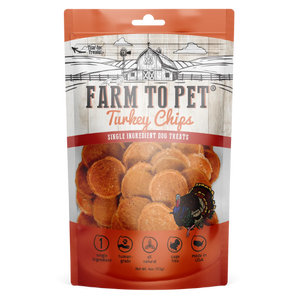 Farm To Pet Turkey Chips Dog Treats - Mutts & Co.