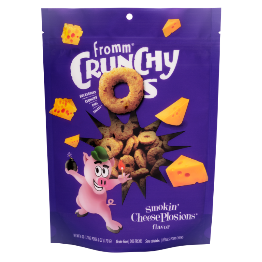 Fromm Crunchy O's Smokin' CheesePlosions Dog Treats, 6-oz bag - Mutts & Co.