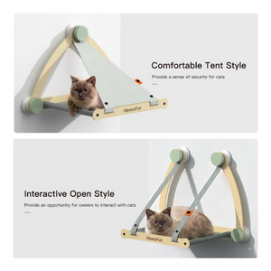 MewooFun Wall Mounted Cat Window Perch Hammock Gray - Mutts & Co.