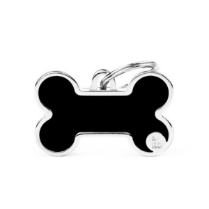 MyFamily Handmade Collection Bone Tag Black - Mutts & Co.