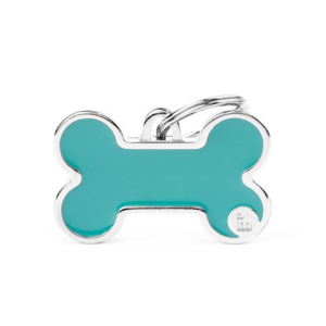 MyFamily Handmade Collection Bone Tag Light Blue - Mutts & Co.