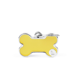 MyFamily Handmade Collection Bone Tag Yellow - Mutts & Co.