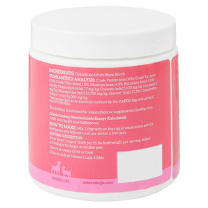 Nature's Logic Dehydrated Pork Bone Broth Dog & Cat Food Topper, 6-oz tub - Mutts & Co.