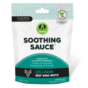 Stashios Soothing Sauce Collagen Beef Bone Broth Supplement for Dogs & Cats, 3-oz Bag - Mutts & Co.