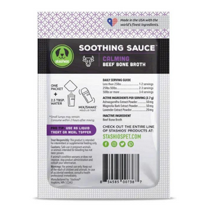 Stashios Soothing Sauce Beef Flavor Calming Powder Supplement for Dogs & Cats - Mutts & Co.