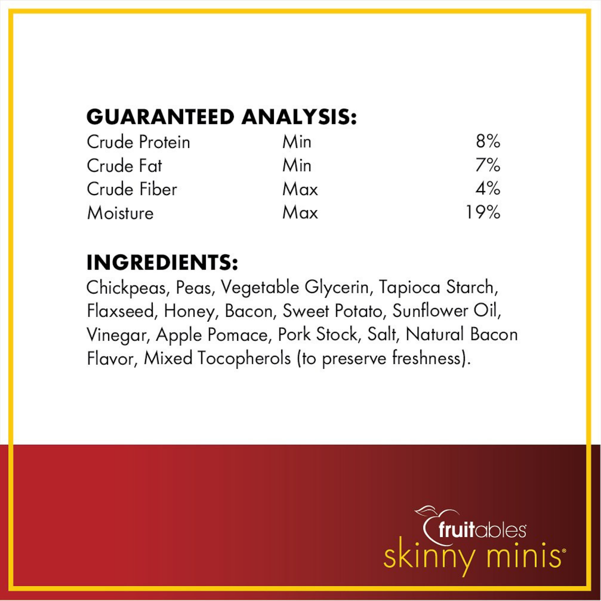 Fruitables Skinny Minis Apple Bacon Flavor Soft & Chewy Dog Treats 5oz - Mutts & Co.
