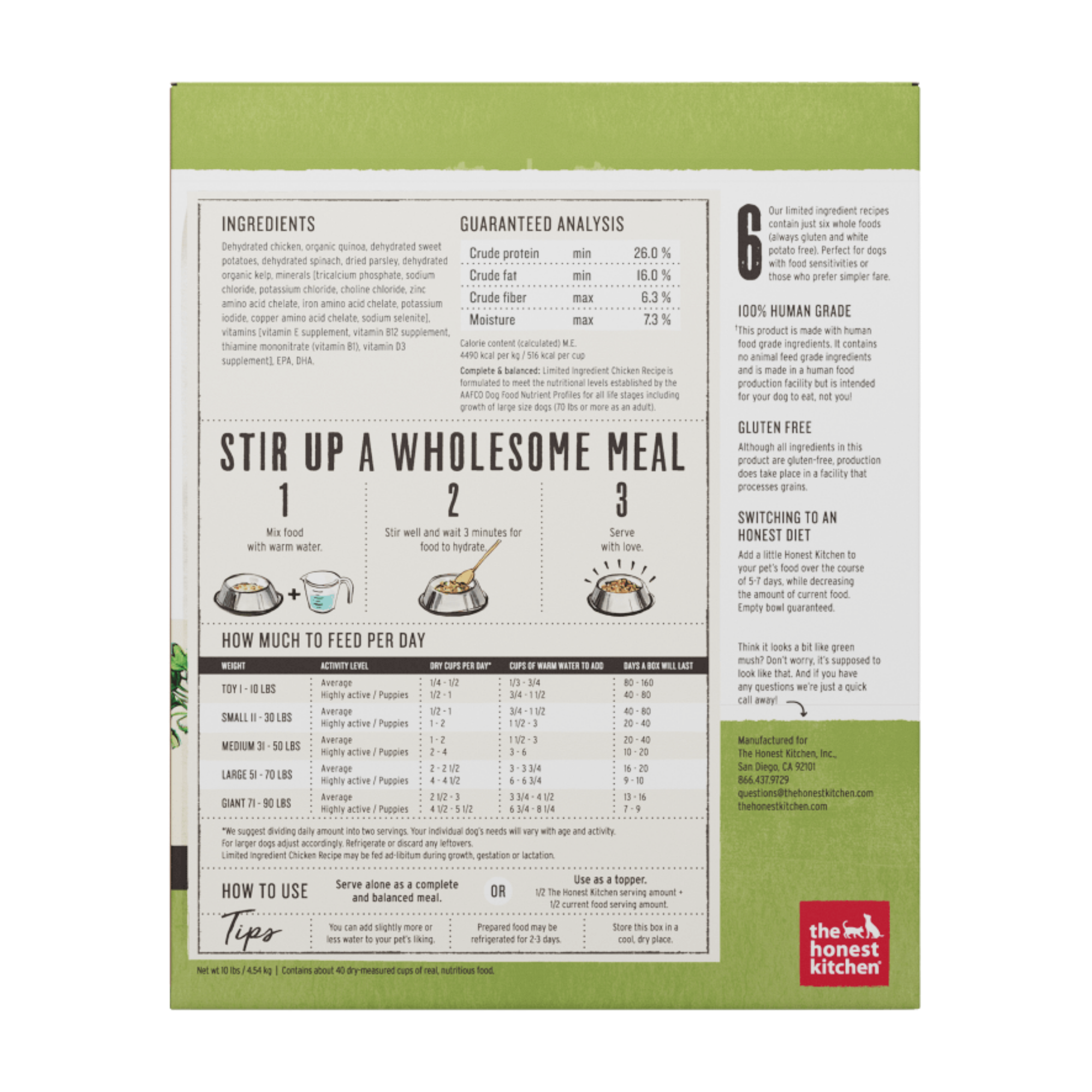 The Honest Kitchen Limited Ingredient Chicken Recipe Dehydrated Dog Food - Mutts & Co.
