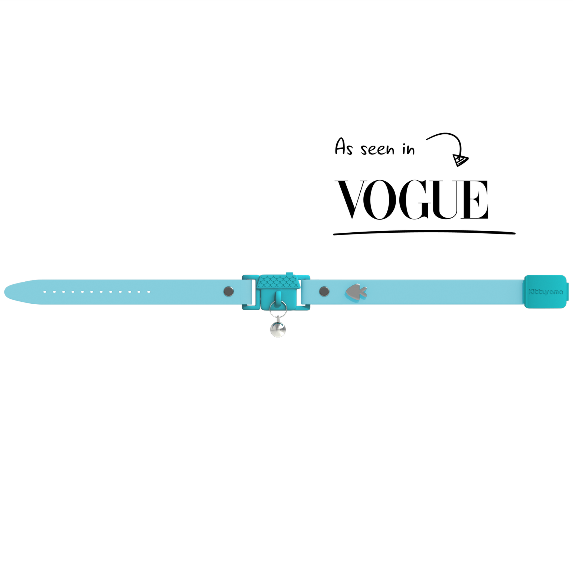 Kittyrama Vet & Cat Expert Approved Cat Collar Aqua - Mutts & Co.