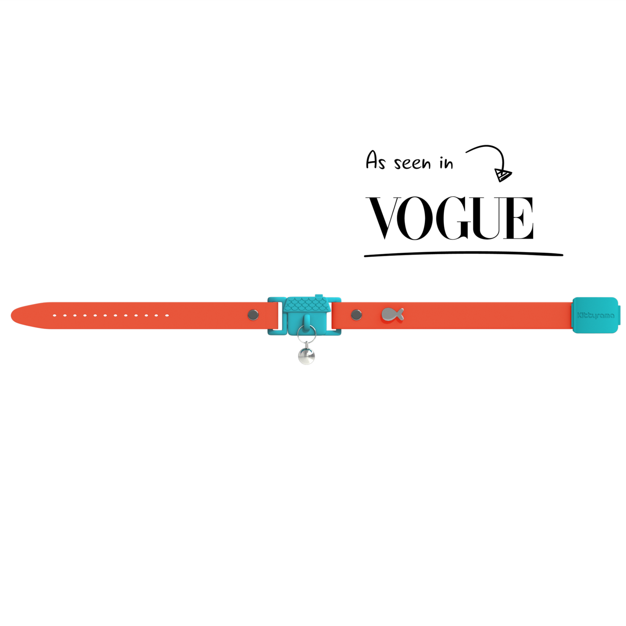 Kittyrama Vet & Cat Expert Approved Cat Collar Tangerine - Mutts & Co.