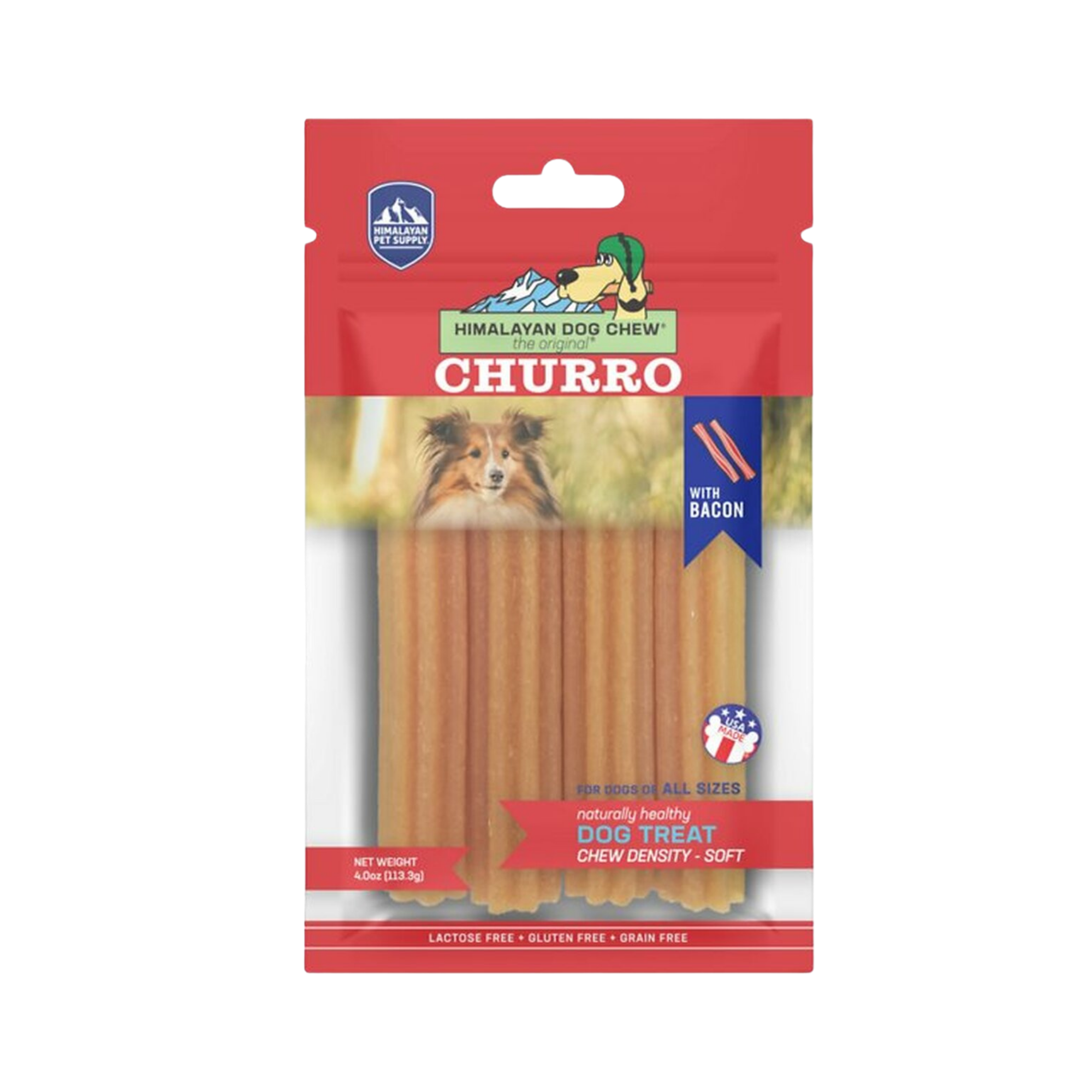 Himalayan YakyCHURRO Himalayan Bacon Dog Treat, 4.9-oz - Mutts & Co.