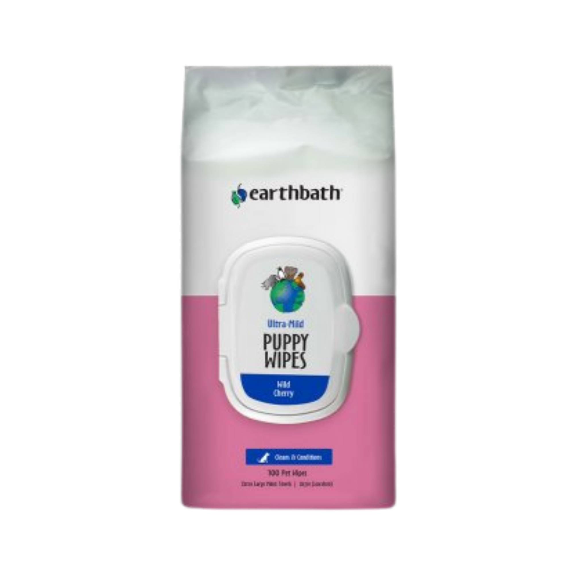 Earthbath® Ultra-Mild Puppy Wipes Wild Cherry - Mutts & Co.