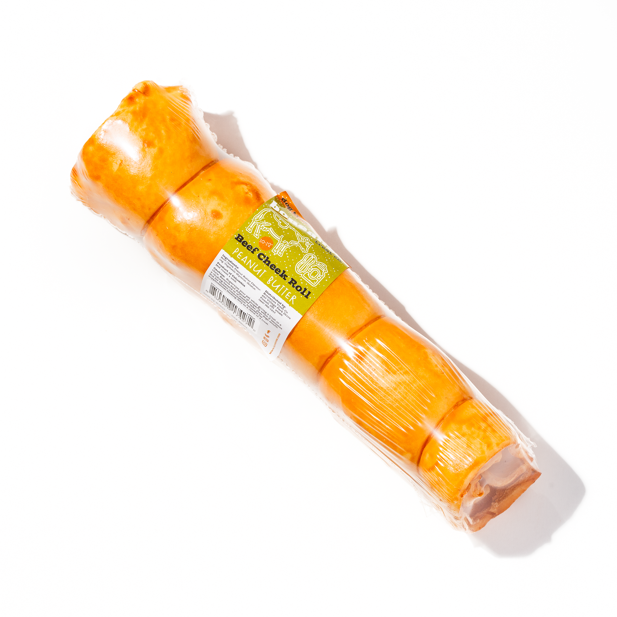Boneanza Treat Co. Beef Cheek Roll Peanut Butter Dog Treats - Mutts & Co.