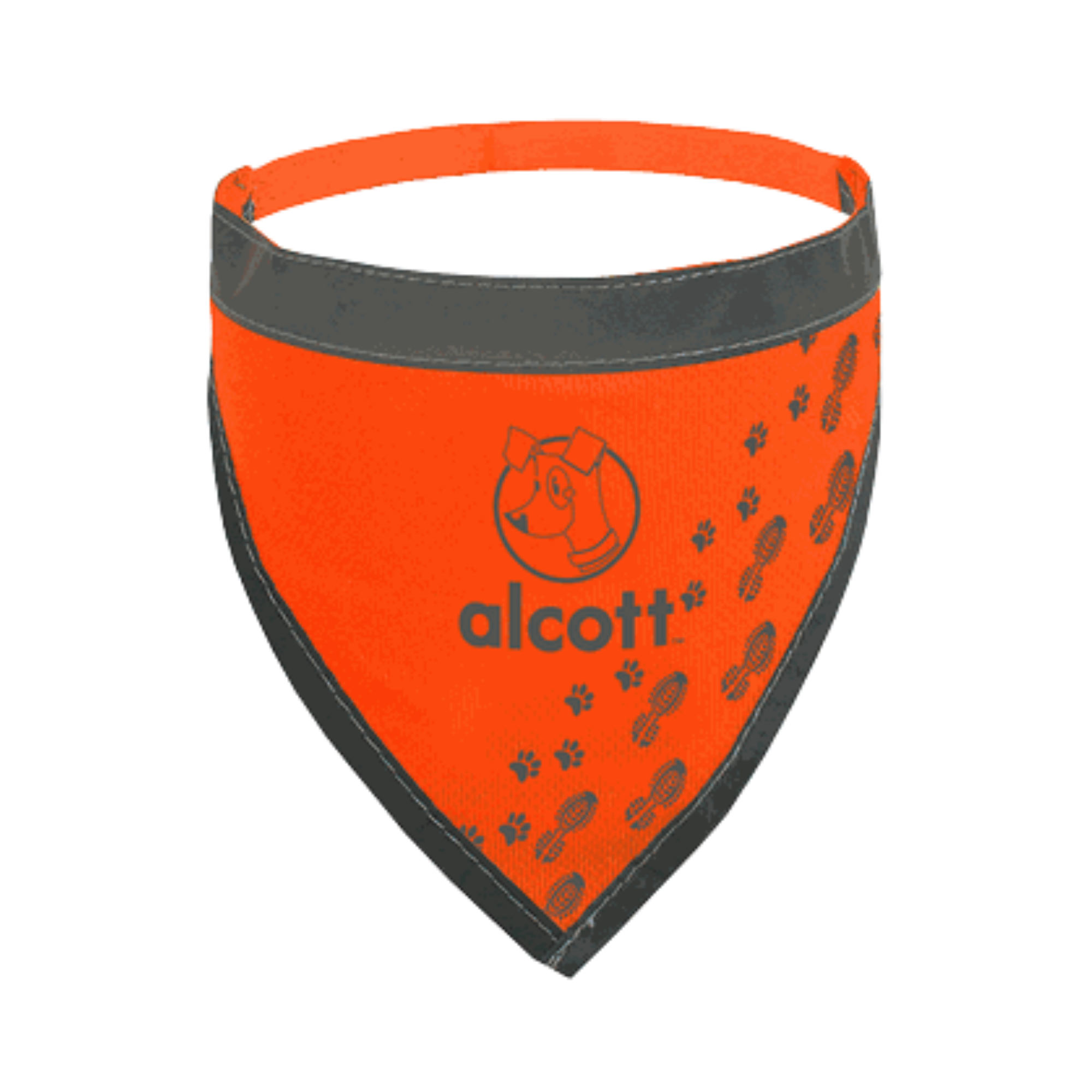 Alcott Visibility Dog Bandana Neon Orange - Mutts & Co.