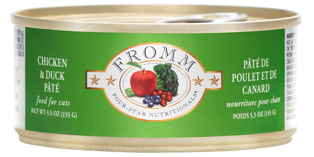 Fromm Four-Star Chicken & Duck Pate Canned Cat Food, 5-oz - Mutts & Co.