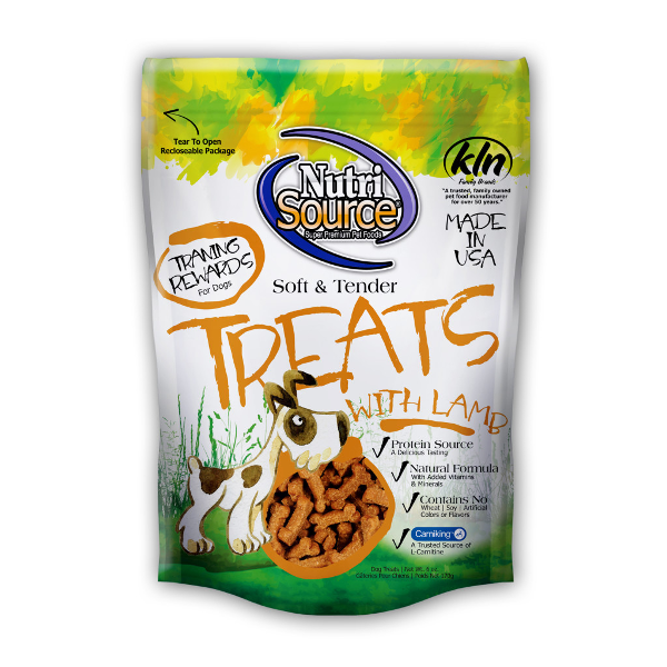 NutriSource Soft & Tender Lamb Dog Treats, 6-oz bag - Mutts & Co.